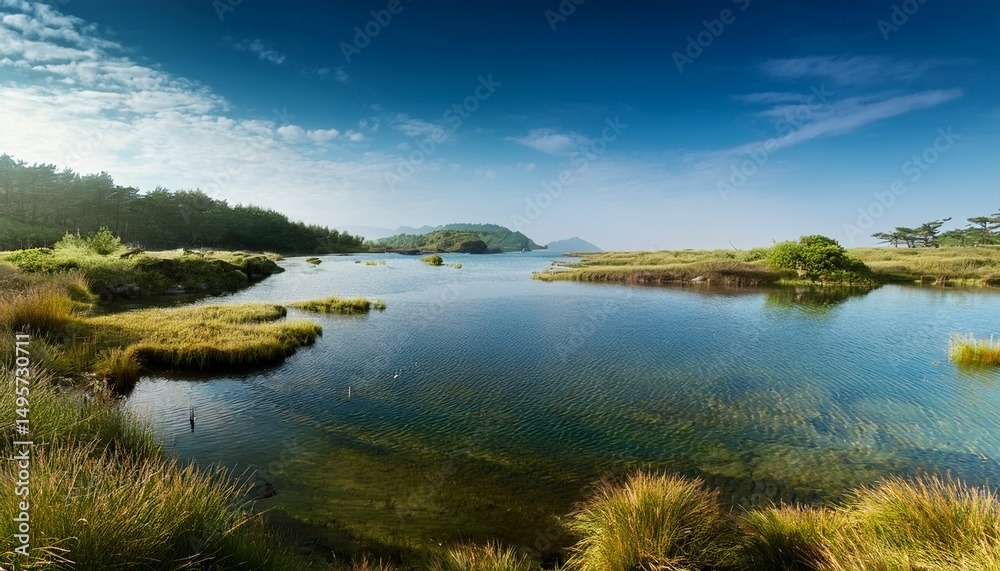 Naklejka premium pretty marsh cove
