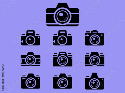 lat Vector Photography Camera Icon Illustration