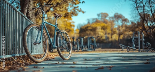 Park path bicycle autumn