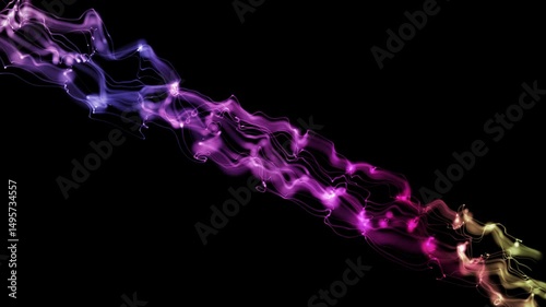 Abstract multicolor dot and lines technology background. Cyber surface futuristic background digital technology animation