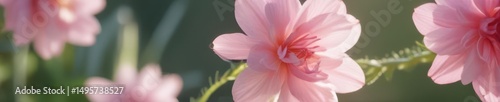 Soft, airy pink petals unfurl in gentle morning sun; ethereal bloom dissolves, light pink, nature, rose