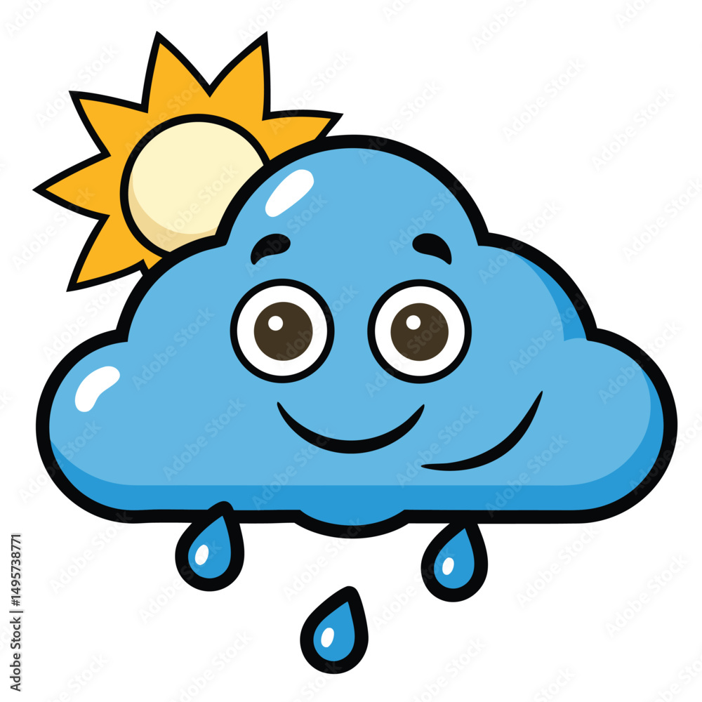 Obraz premium weather icon white background