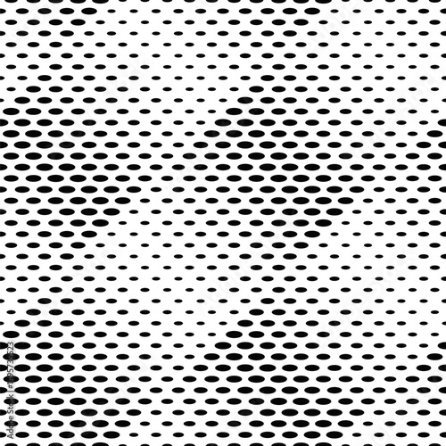 Seamless geometric monochrome oval pattern background design