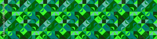 Horizontal multicolored geometrical mosaic pattern background design