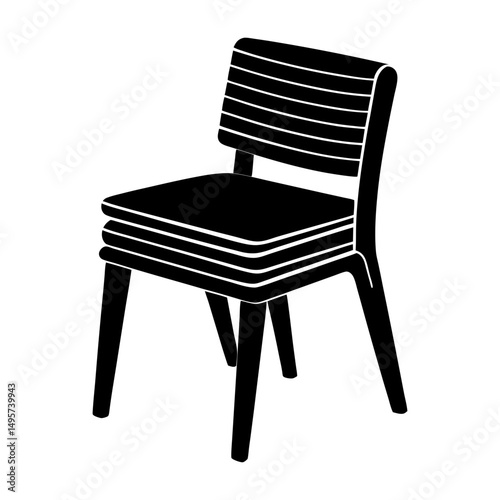 Stackable Chair silhouette vector
