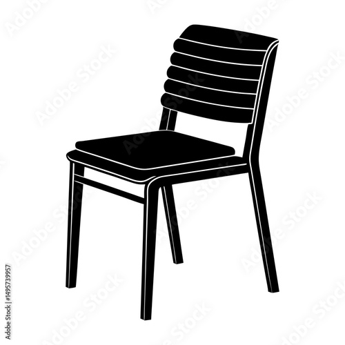 Stackable Chair silhouette vector