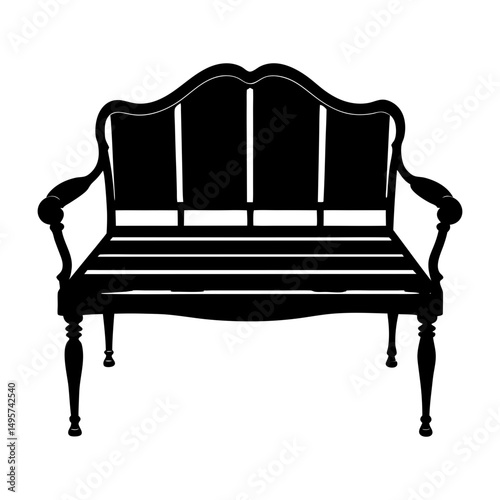 Garden Loveseat silhouette vector