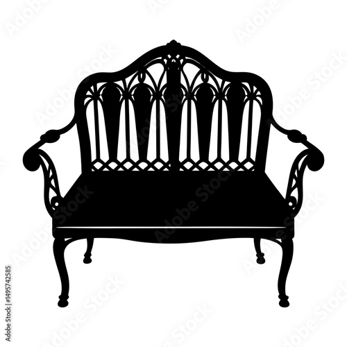 Garden Loveseat silhouette vector