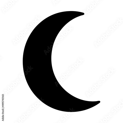 Waxing crescent moon with its dark side, a celestial symbol