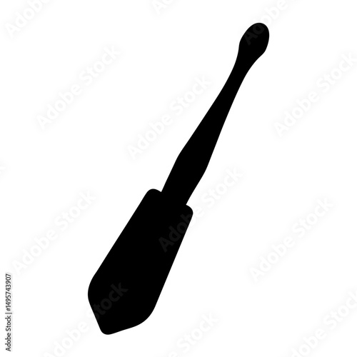 Silhouette of a spatula used in cooking or food preparation tasks