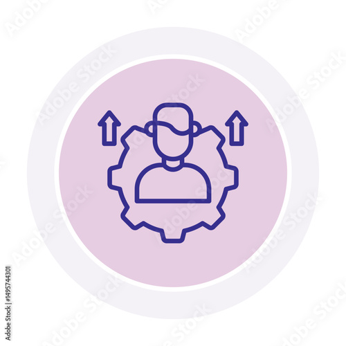 Personal Development color circle icon , vector, pixel perfect, illustrator file 
