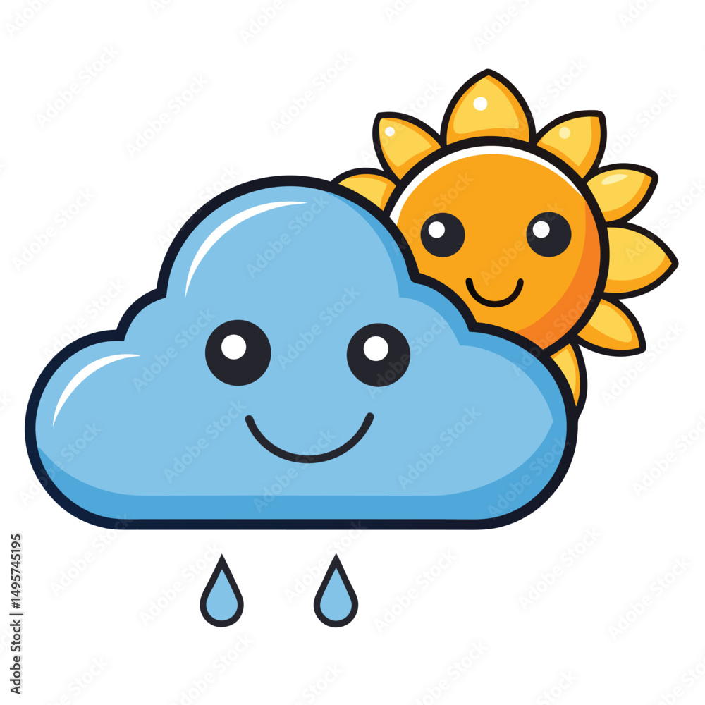 Obraz premium weather icon white background