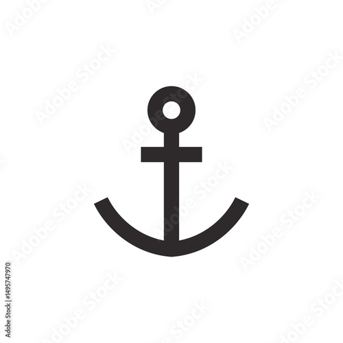 Anchor logo icon design template. Simple anchor logo  isolated on white background