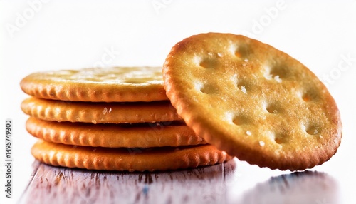 stack of saltine crackers photo