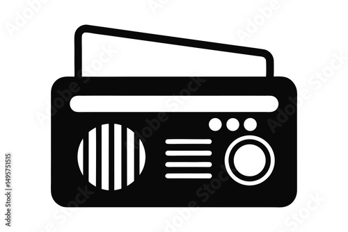 "Transistor Radio Icon Design Symbol Set"
