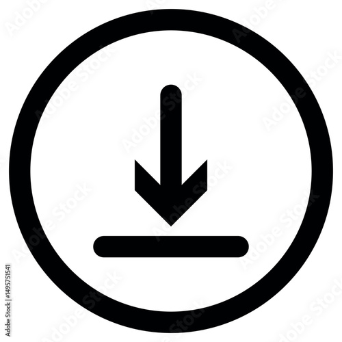 Downward Icon,download icon in trendy flat style, Download icon. Downloading sign. Download button. Arrow downloading icon. Download files icon. Vector illustration.