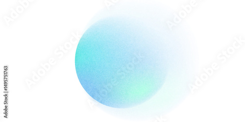 Gradient background, color gradation circle with grain noise texture, vector abstract watercolor holographic blur. Color gradient soft blend mesh of blue iridescent colors