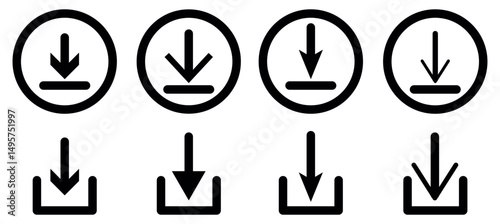 Downward Icon,download icon in trendy flat style, Download icon. Downloading sign. Download button. Arrow downloading icon. Download files icon. Vector illustration.