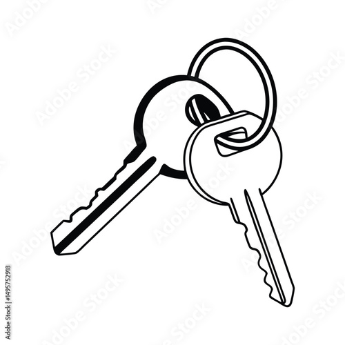 style key icon on white background
