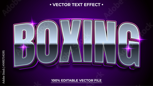 Boxing text effect abstract background template with bold style use for logo and banner headline