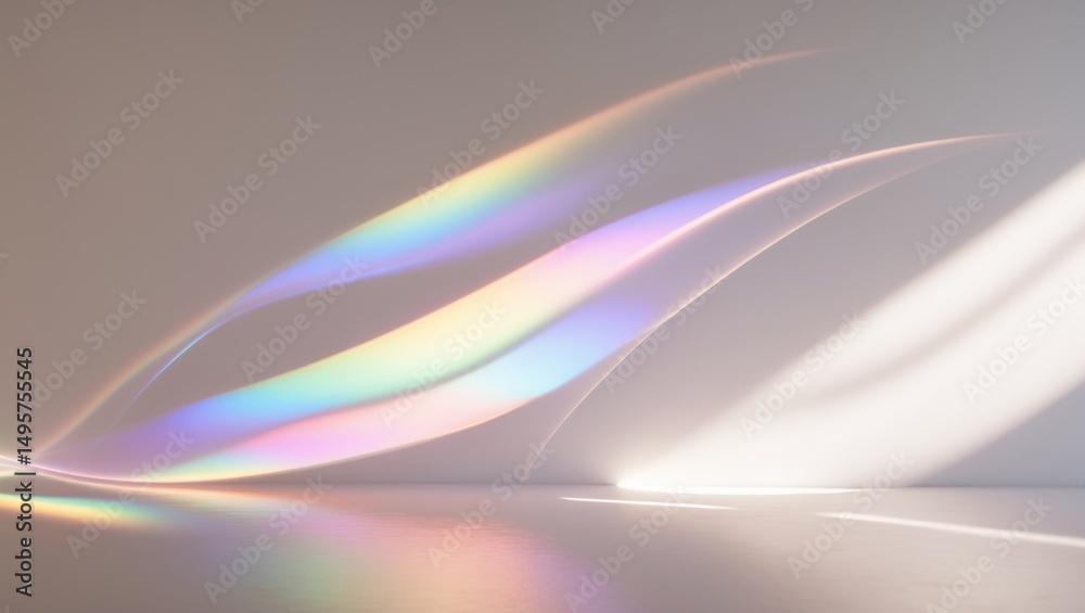Naklejka premium A photo capturing abstract light patterns displayed against a neutral background.