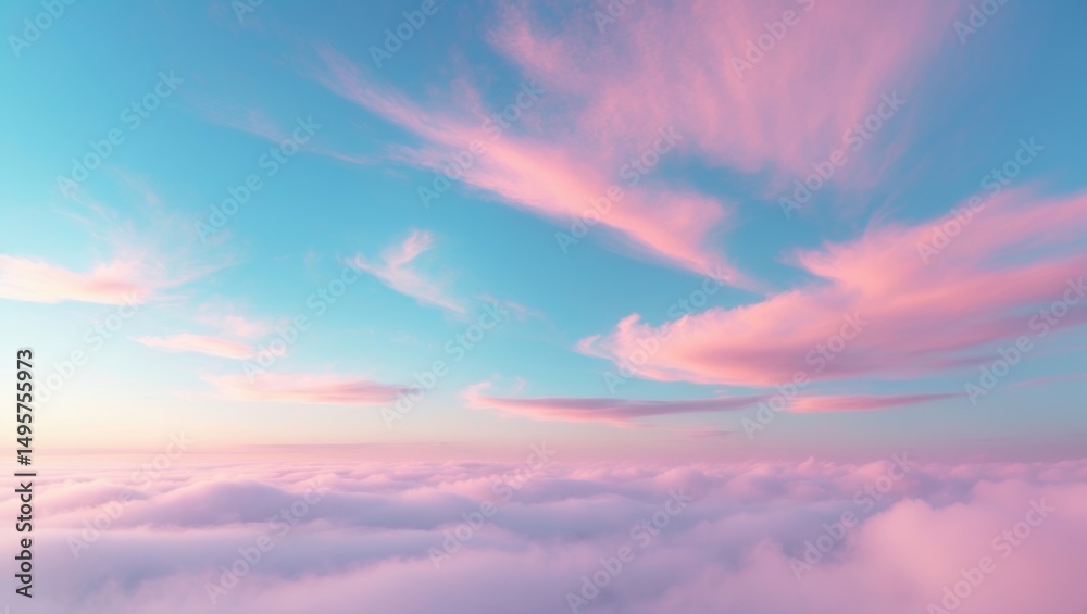 Fototapeta premium Bright pastel sky background and texture