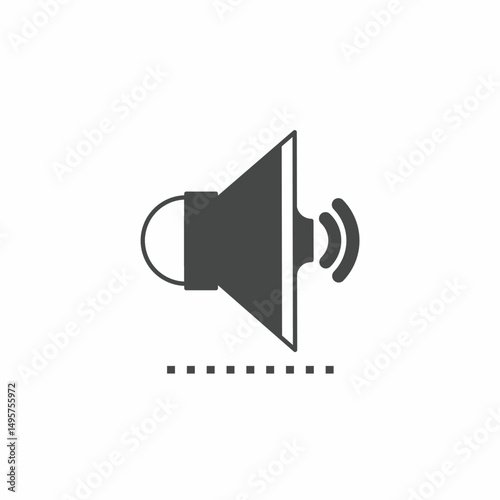Black and white loudspeakers vector illustration icon. Illustration for business. Vector template.