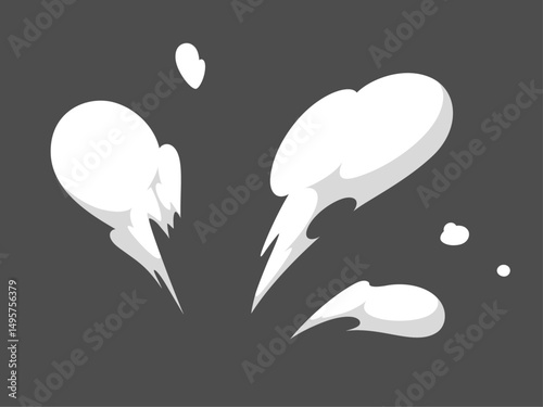 衝撃の煙のエフェクトのイラスト素材