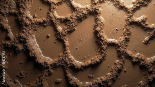 Abstract Mud and Water Texture with Copy Space