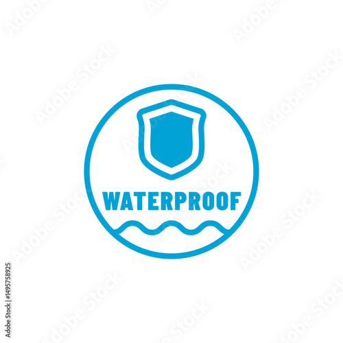 Waterproof icons. Waterproof or water resistant signs. Water protection symbol.