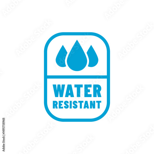 Waterproof icons. Waterproof or water resistant signs. Water protection symbol.