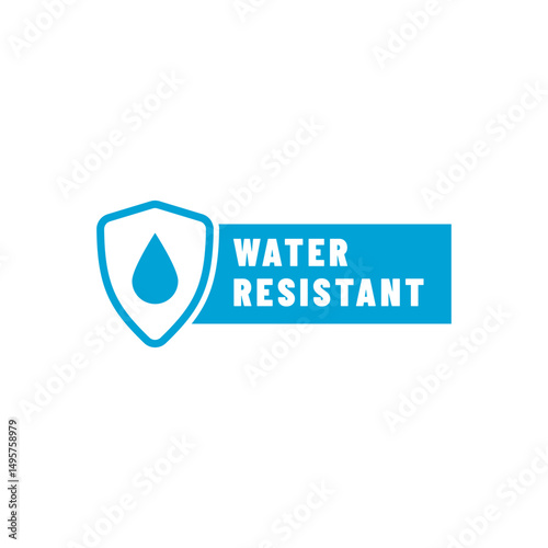 Waterproof icons. Waterproof or water resistant signs. Water protection symbol.
