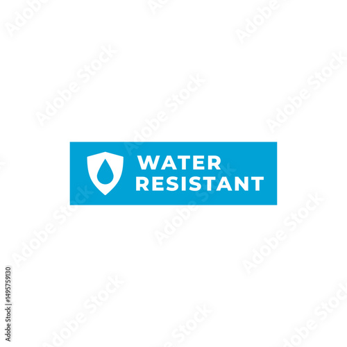 Waterproof icons. Waterproof or water resistant signs. Water protection symbol.