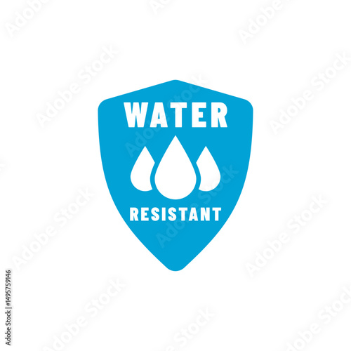 Waterproof icons. Waterproof or water resistant signs. Water protection symbol.