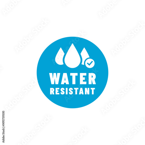 Waterproof icons. Waterproof or water resistant signs. Water protection symbol.