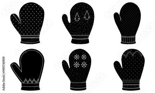 Mitten Silhouette  vector