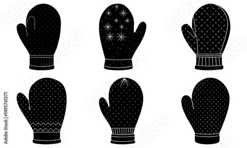 Mitten Silhouette  vector