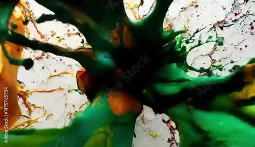 Abstract Energy of Colorful Paint Explosion Concept

