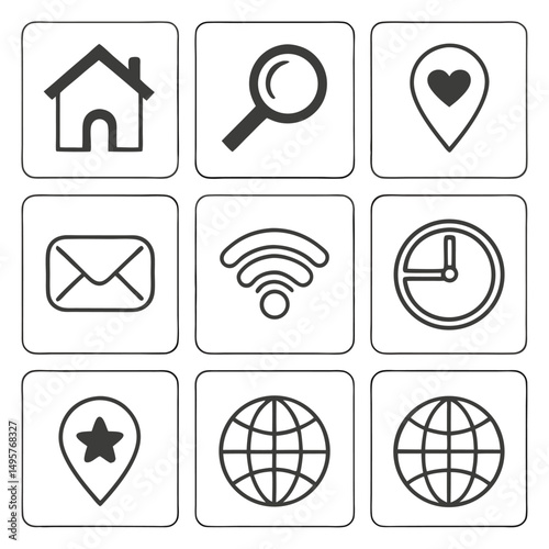 Grid-based Icon Set