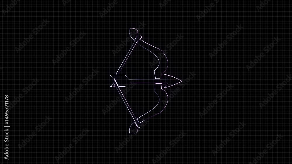neon tir icon animation on the black background  4k Video Graphic Animation
