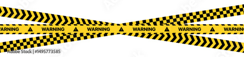 Caution stripe vector illustration with yellow and black diagonal safety lines. High-contrast hazard warning design for construction zones road signs and safety alerts. Ideal for caution and danger.	