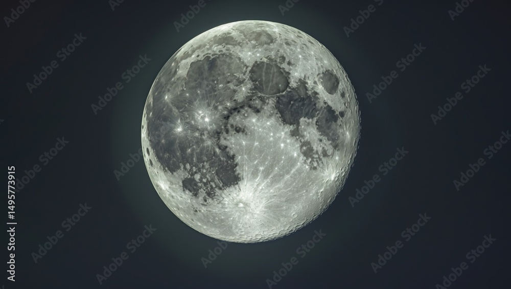 Fototapeta premium Stunning Earth's Moon in High Definition