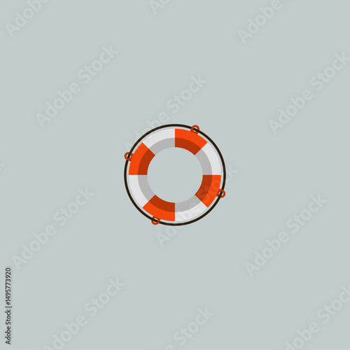 Lifeguard float icon logo flat vector design