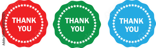 Modern Circle Thank You Tags in Bold Colors
