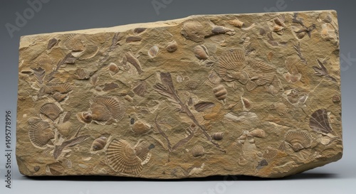 Fossiliferous Limestone Slab - Photo