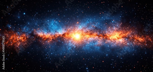 Cosmic Inferno: A Celestial Tapestry of Stars and Nebulae