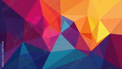 Abstract geometric shapes repeat in vibrant colors , design, style