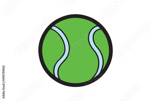 Tennis ball vector illustration white background. (02)