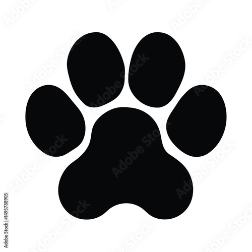 dog paw print design silhouette vector illustration design 