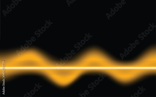 Abstract glowing ring on a dark gradient mesh background. Futuristic vector illustration with a neon-style straight shape